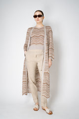 D. Exterior Tapered Leg Linen Trousers with Brilliant Beading Pockets in Beige Vancouver. Shop Online or in Store.
