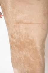 D. Exterior Velour Knit Pencil Skirt in Nude Vancouver. Shop Online or in Store.