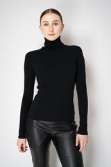 D. Exterior Virgin Wool Knit Ribbed Turtleneck in Black Vancouver. Shop Online or in Store.