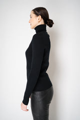 D. Exterior Virgin Wool Knit Ribbed Turtleneck in Black Vancouver. Shop Online or in Store.