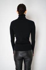 D. Exterior Virgin Wool Knit Ribbed Turtleneck in Black Vancouver. Shop Online or in Store.