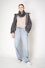 D. Exterior Wool Alpaca Sequined Knit Snood Scarf in Grey Vancouver. Shop Online or in Store.