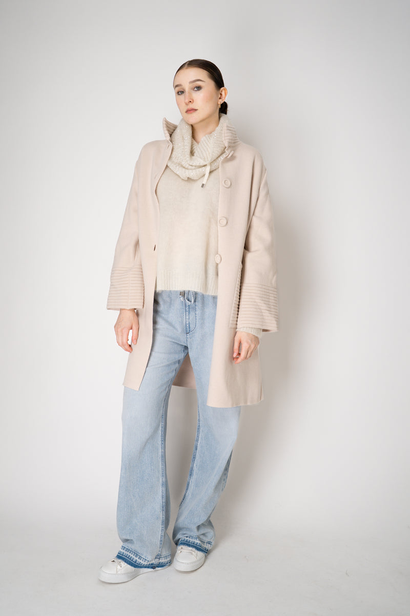 D. Exterior Wool Alpaca Soft V-Neck Pullover in White Vancouver. Shop Online or in Store.