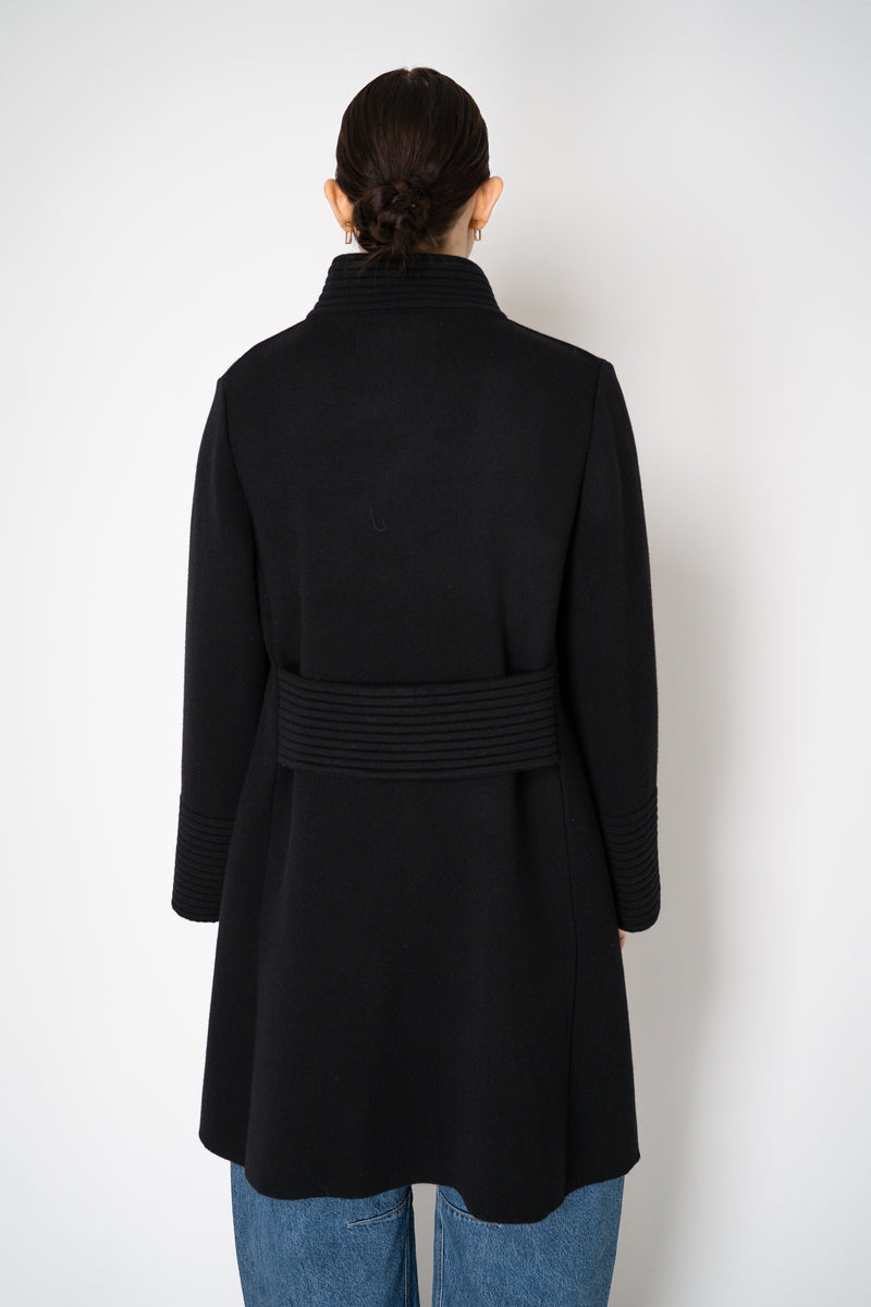 D. Exterior Wool Cashmere Knit Coat in Black Vancouver. Shop Online or in Store.