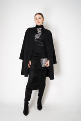 D. Exterior Wool Cashmere Knit Coat in Black Vancouver. Shop Online or in Store.