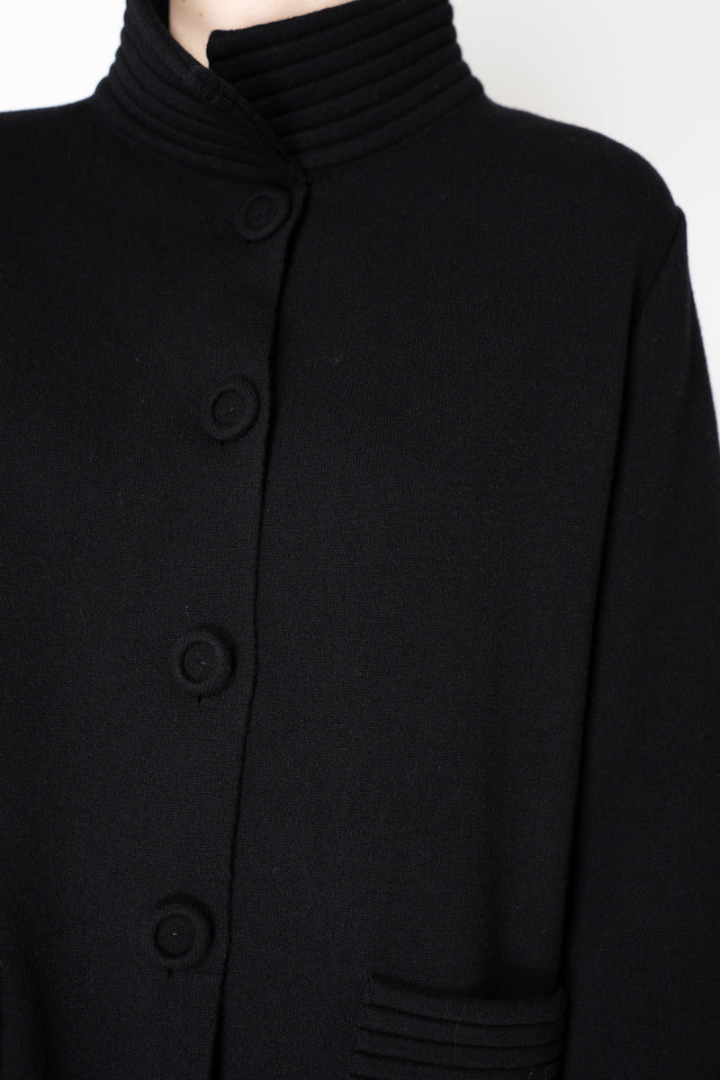 D. Exterior Wool Cashmere Knit Coat in Black Vancouver. Shop Online or in Store.