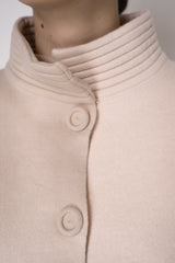 D. Exterior Wool Cashmere Knit Coat in Light Rosewood Pink Vancouver. Shop Online or in Store.
