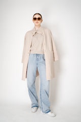 D. Exterior Wool Cashmere Knit Coat in Light Rosewood Pink Vancouver. Shop Online or in Store.
