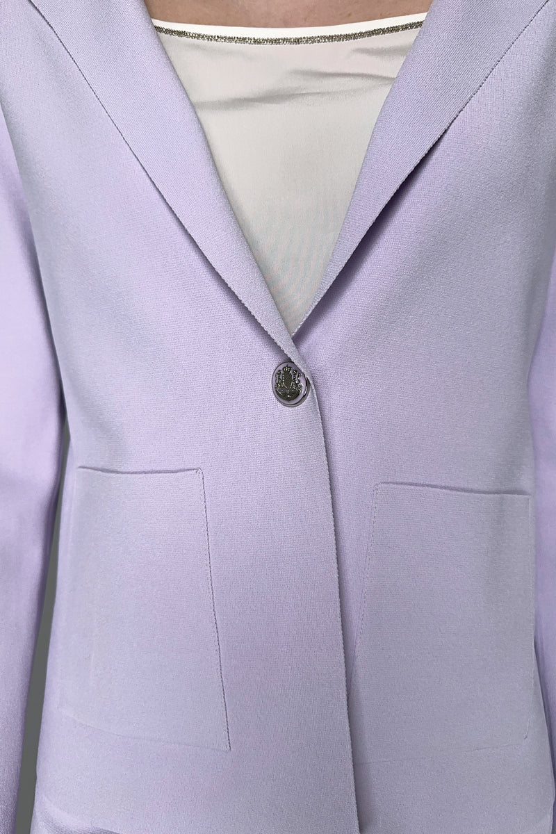 D. Exterior Viscose Knit Blazer in Light Purple
