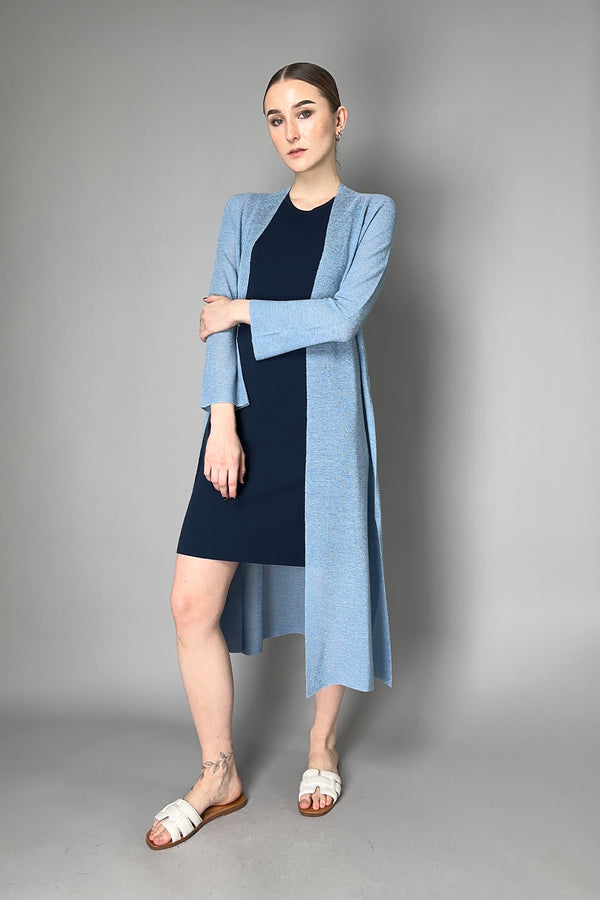 D. Exterior Stretch Viscose Knit Dress in Navy