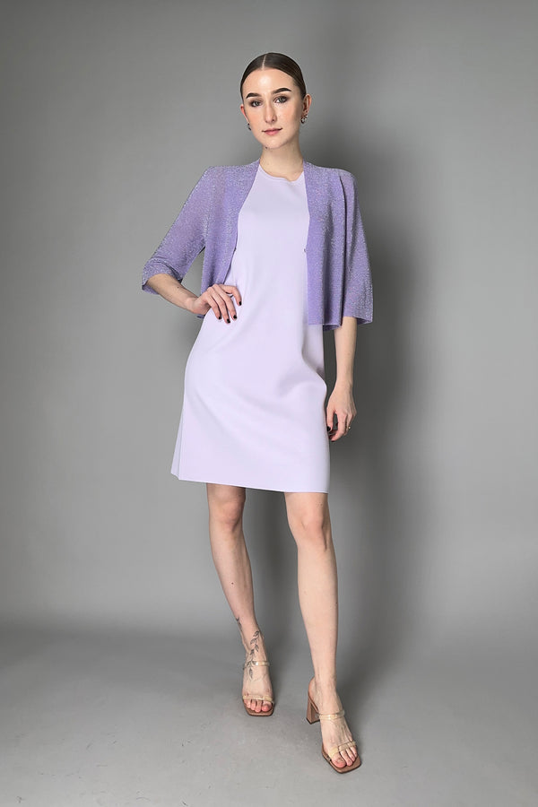 D. Exterior Stretch Viscose Knit Dress in Lilac