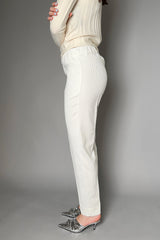 D. Exterior Slim Velvet Corduroy Pants in Winter White - Ashia Mode - Vancouver