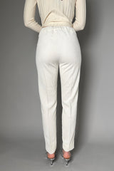D. Exterior Slim Velvet Corduroy Pants in Winter White - Ashia Mode - Vancouver