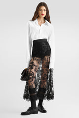 Dolce & Gabbana Cotton Poplin Fitted Mirror Button-Up Blouse in White