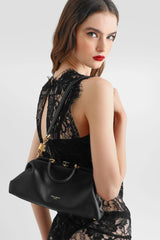 Dolce & Gabbana Medium Grandma Hand Bag in Black Plongé Nappa Leather