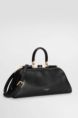 Dolce & Gabbana Medium Grandma Hand Bag in Black Plongé Nappa Leather