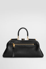 Dolce & Gabbana Medium Grandma Hand Bag in Black Plongé Nappa Leather