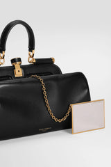Dolce & Gabbana Medium Grandma Hand Bag in Black Plongé Nappa Leather