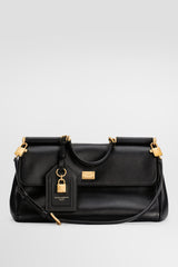 Dolce & Gabbana Medium My Sicily Handbag in Plongé Calfskin in Black