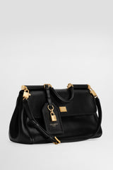Dolce & Gabbana Medium My Sicily Handbag in Plongé Calfskin in Black