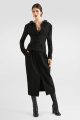 Dolce & Gabbana Single Breasted Mirror Wool Jacket in Black