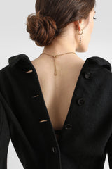 Dolce & Gabbana Single Breasted Mirror Wool Jacket in Black