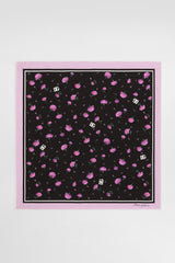 Dolce & Gabbana Carnation-Print Silk Twill Scarf 90x90 in Pink and Black Vancouver. Shop Online or in Store.