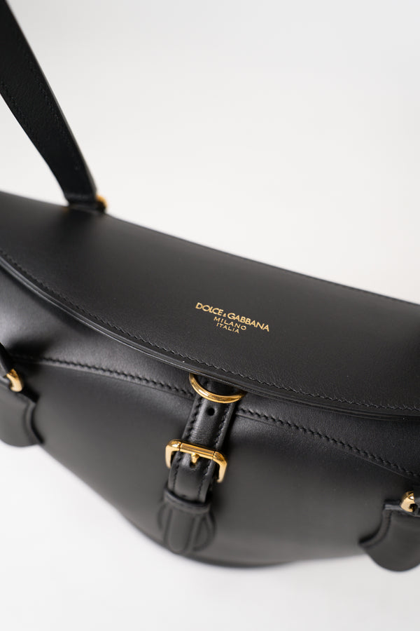 Dolce & Gabbana Cofra Capri Leather Bag in Black Vancouver. Shop Online or in Store.
