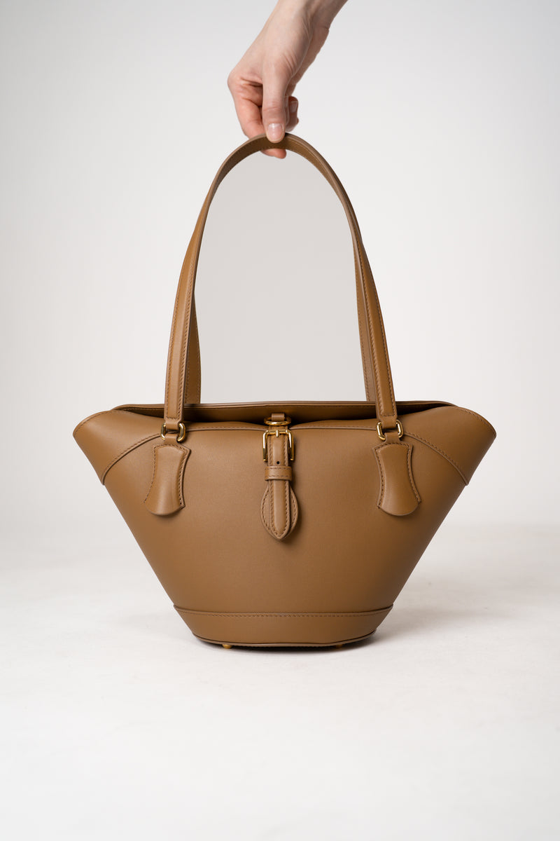 Dolce & Gabbana Cofra Capri Leather Bag in Camel Vancouver. Shop Online or in Store.