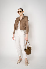 Dolce & Gabbana Cofra Capri Leather Bag in Camel Vancouver. Shop Online or in Store.