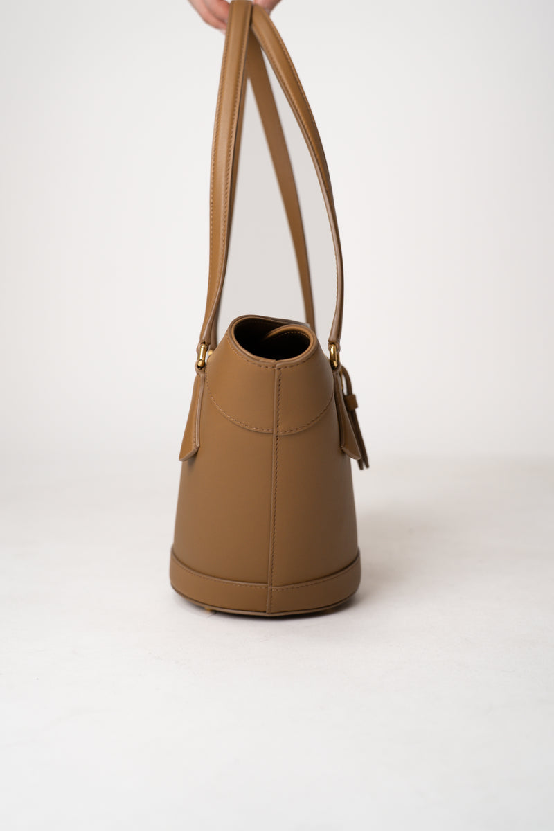 Dolce & Gabbana Cofra Capri Leather Bag in Camel Vancouver. Shop Online or in Store.