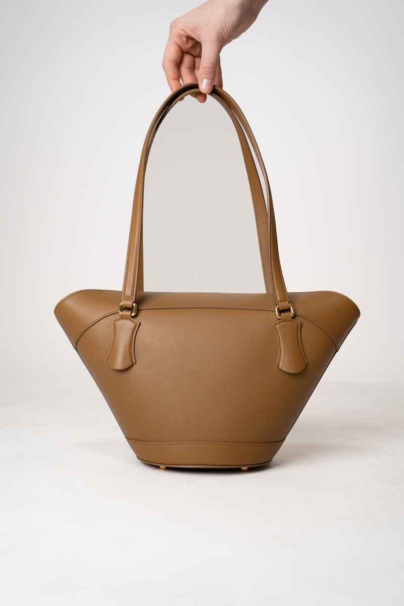 Dolce & Gabbana Cofra Capri Leather Bag in Camel Vancouver. Shop Online or in Store.