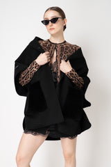 Dolce & Gabbana Fitted Stretch Knit Virgin Wool Cardigan in Leopard Vancouver. Shop Online or in Store.