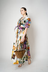 Dolce & Gabbana Flower Bouquet-Print Cotton Poplin Pleated Maxi Skirt Vancouver. Shop Online or in Store.