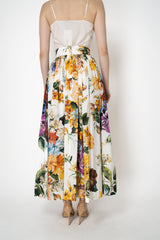 Dolce & Gabbana Flower Bouquet-Print Cotton Poplin Pleated Maxi Skirt Vancouver. Shop Online or in Store.