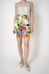 Dolce & Gabbana Flower Bouquet-Print Textured Mini Skirt Vancouver. Shop Online or in Store.