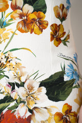 Dolce & Gabbana Flower Bouquet-Print Textured Mini Skirt Vancouver. Shop Online or in Store.