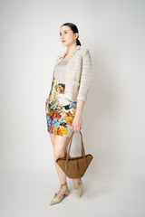 Dolce & Gabbana Flower Bouquet-Print Textured Mini Skirt Vancouver. Shop Online or in Store.