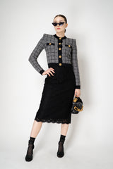 Dolce & Gabbana Lace Pencil Skirt in Black Vancouver. Shop Online or in Store.