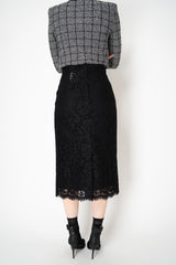 Dolce & Gabbana Lace Pencil Skirt in Black Vancouver. Shop Online or in Store.
