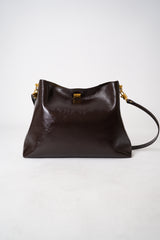 Dolce & Gabbana Large Vittoria Calfskin Shoulder Bag in Bordeaux Brown Vancouver. Shop Online or in Store.