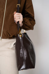 Dolce & Gabbana Large Vittoria Calfskin Shoulder Bag in Bordeaux Brown Vancouver. Shop Online or in Store.