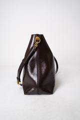 Dolce & Gabbana Large Vittoria Calfskin Shoulder Bag in Bordeaux Brown Vancouver. Shop Online or in Store.