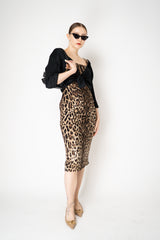 Dolce & Gabbana Leopard Print Sleeveless Charmeuse Dress Vancouver. Shop Online or in Store.