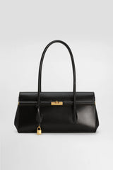Dolce & Gabbana Marlene Baguette Handbag in Palmellato Calfskin in Black Vancouver. Shop Online or in Store.