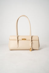 Dolce & Gabbana Marlene Baguette Handbag in Palmellato Calfskin in Cream Vancouver. Shop Online or in Store.