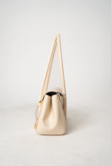 Dolce & Gabbana Marlene Baguette Handbag in Palmellato Calfskin in Cream Vancouver. Shop Online or in Store.