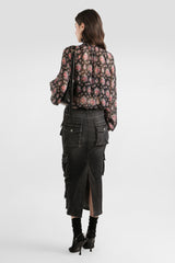 Dolce & Gabbana Midi Denim Cargo Skirt in Black Vancouver. Shop Online or in Store.