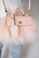 Dolce & Gabbana Mini Fluffy Sicily Handbag in Plongé Calfskin in Pink Vancouver. Shop Online or in Store.