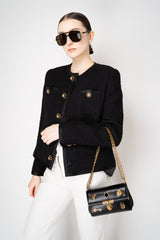 Dolce & Gabbana Mini Marlene City Bag with Gold Charms in Black Vancouver. Shop Online or in Store.